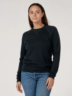 Sweatshirt i merinouldfrotté til kvinder