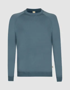 Sweatshirt i merinouldfrotté til mænd