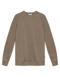 Sweatshirt i merinouldfrotté til mænd