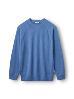 Sweatshirt i merinouldfrotté til mænd