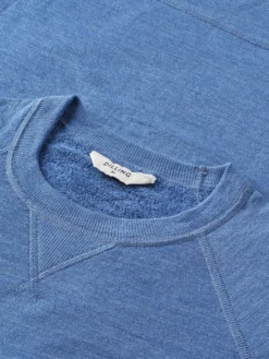 Sweatshirt i merinouldfrotté til mænd
