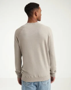 Sweatshirt i merinouldfrotté til mænd