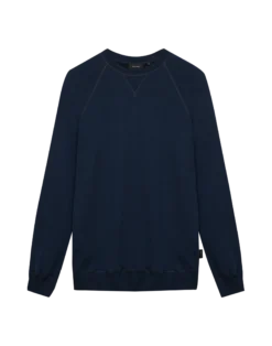 Sweatshirt i merinouldfrotté til mænd