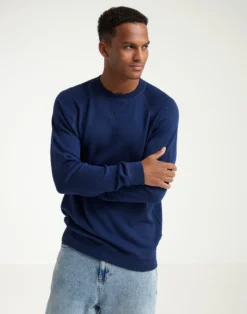 Sweatshirt i merinouldfrotté til mænd