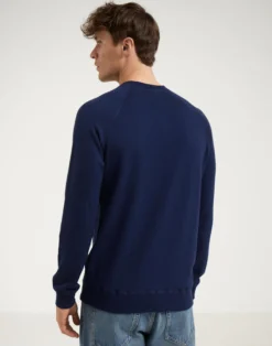 Sweatshirt i merinouldfrotté til mænd