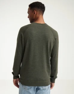 Sweatshirt i merinouldfrotté til mænd