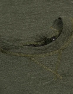 Sweatshirt i merinouldfrotté til mænd
