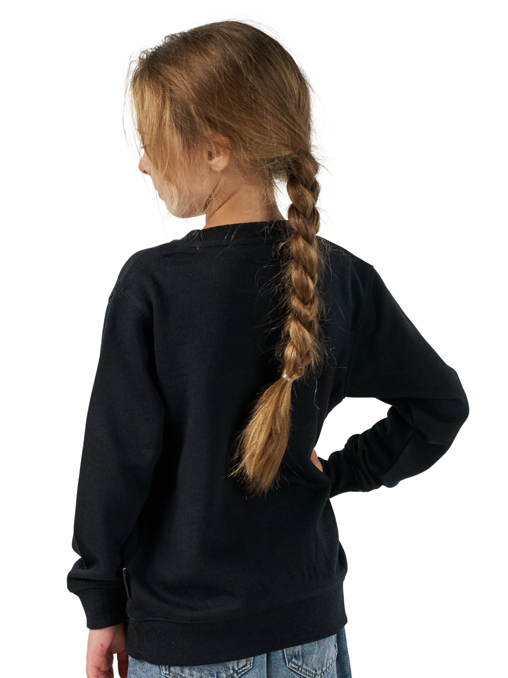 Sweatshirt i merinould til børn
