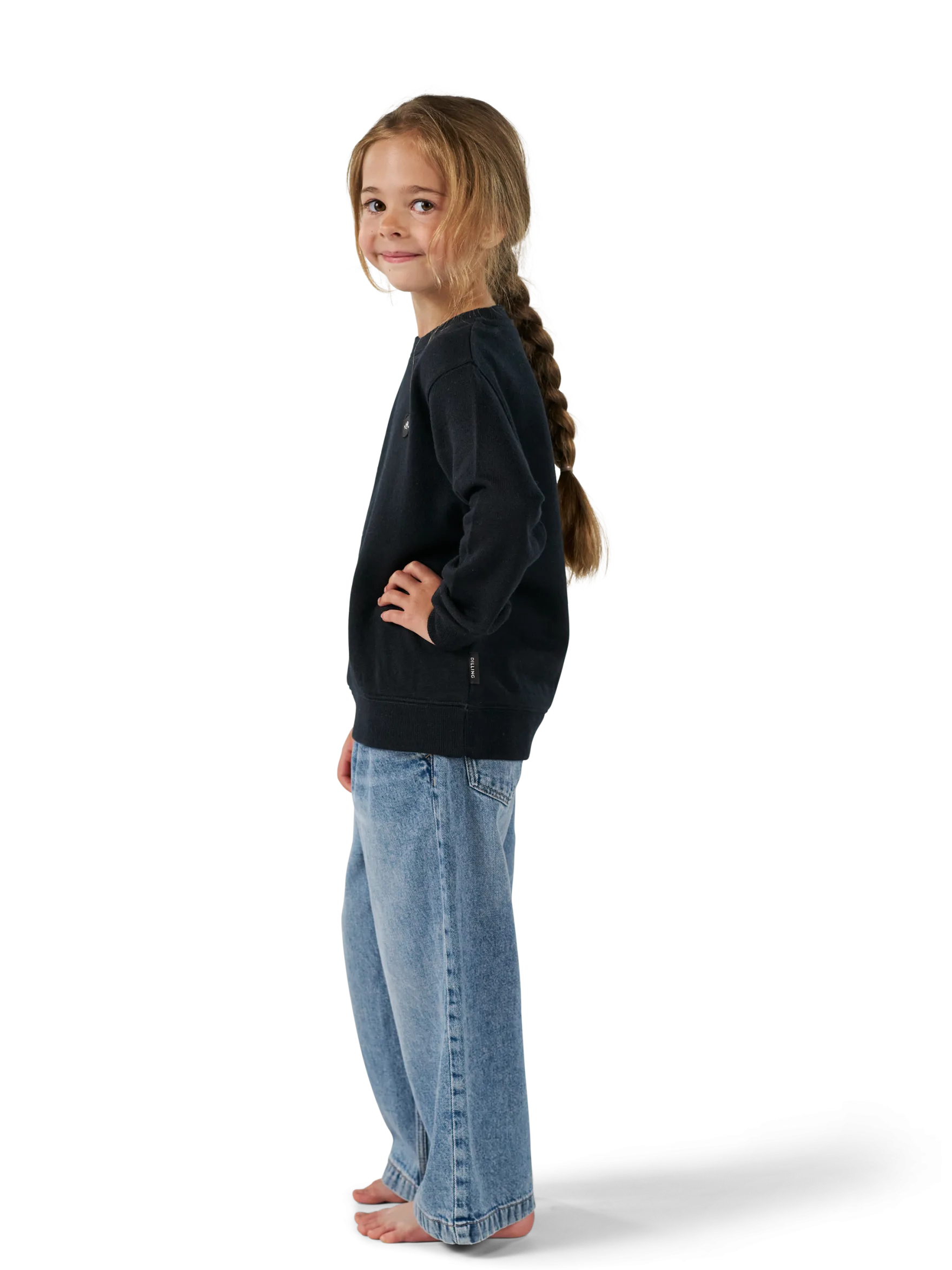 Sweatshirt i merinould til børn
