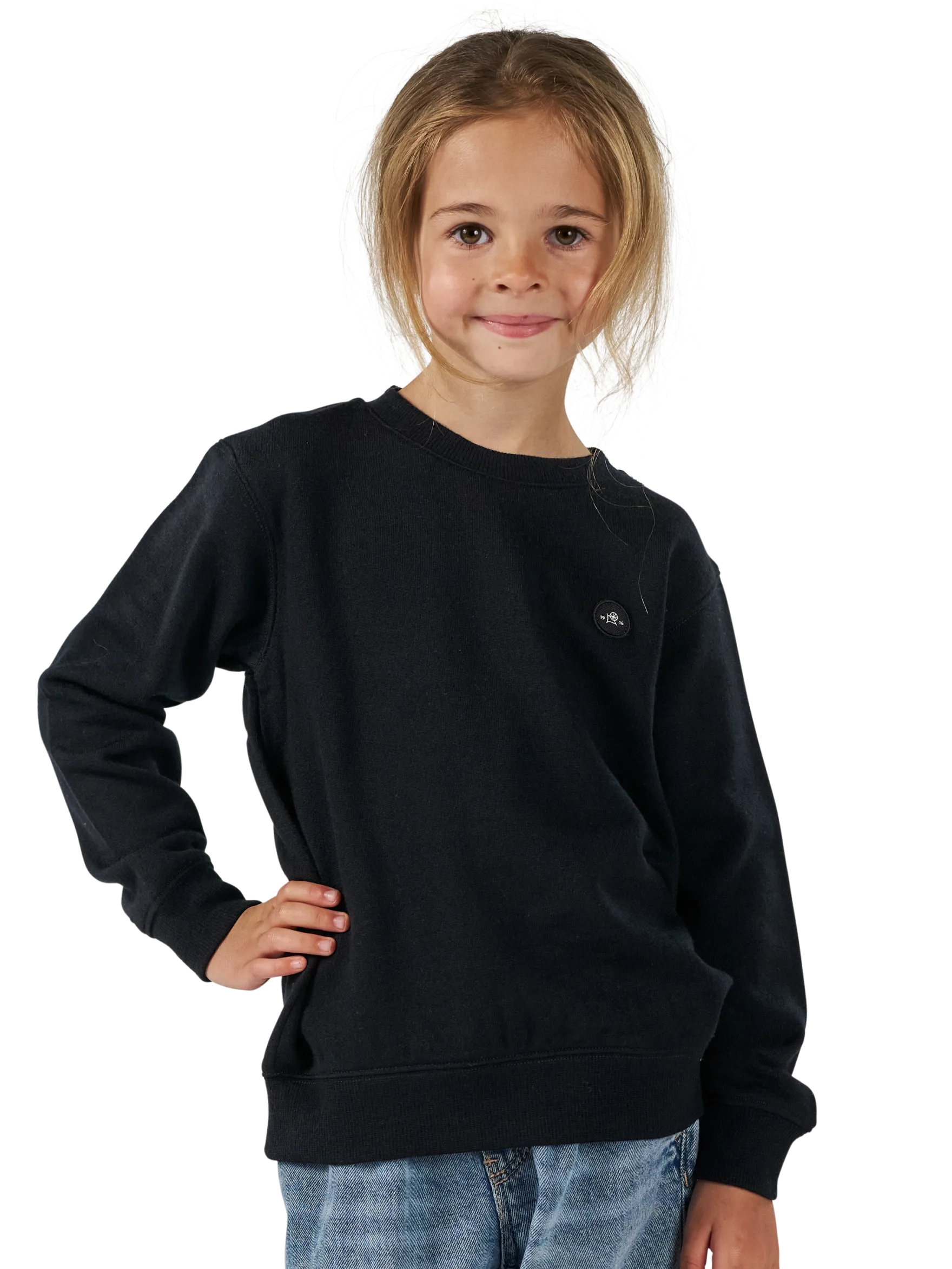 Sweatshirt i merinould til børn
