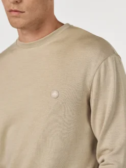 Sweatshirt i merinould til mænd