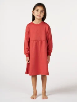 Sweatshirtkjole i merinould til børn