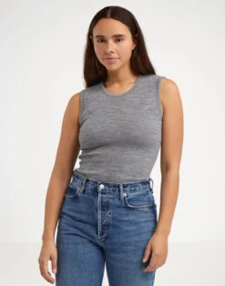 Tank top i merinould til kvinder