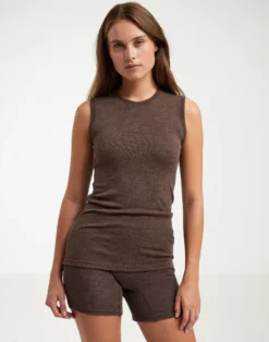 Tank top i merinould til kvinder