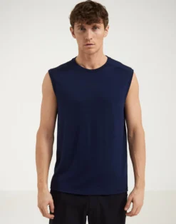 Tank top i merinould til mænd