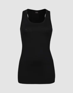 Tank top med bryderryg i merinould til kvinder