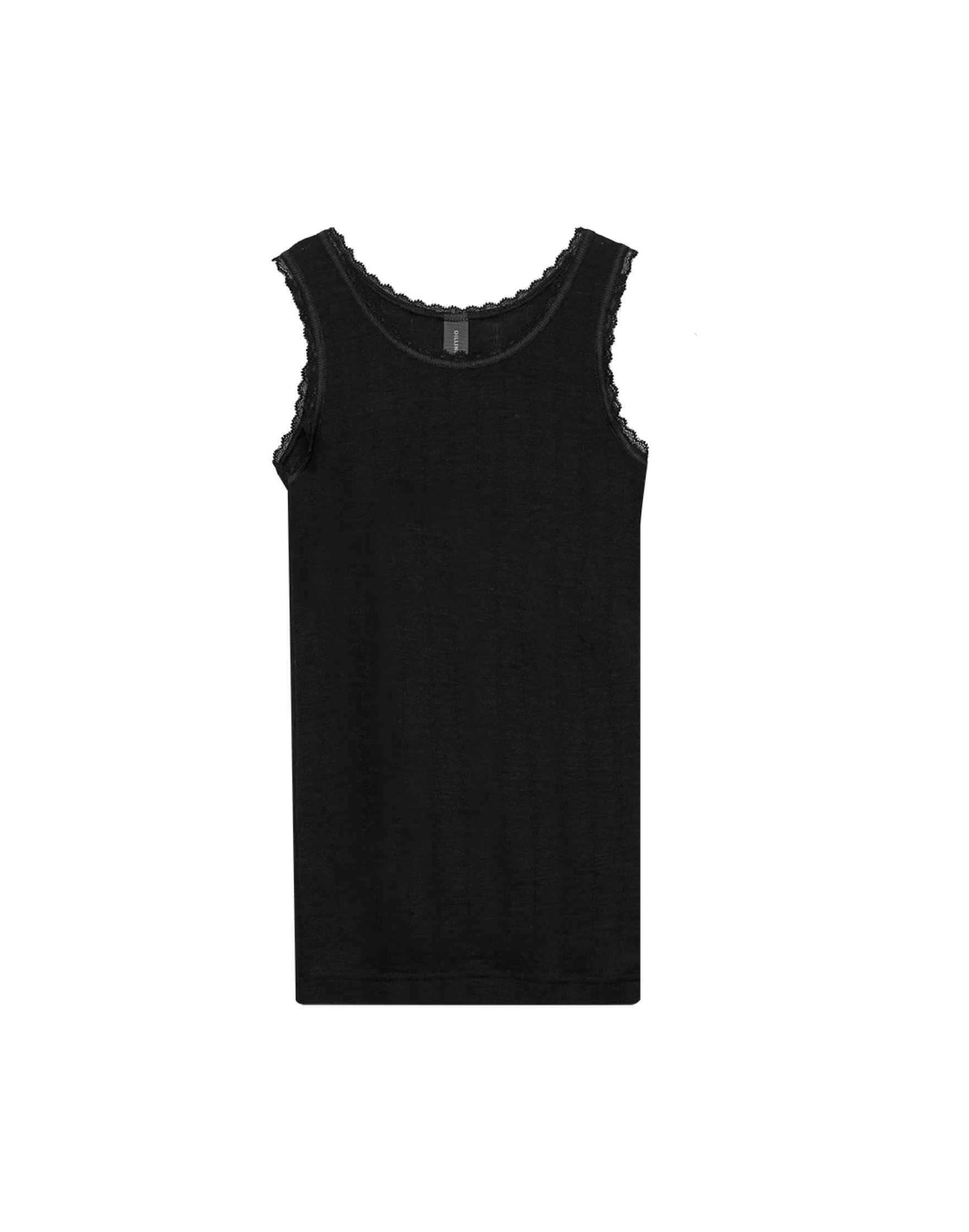Tank top med hulmønster i merinould/silke til børn