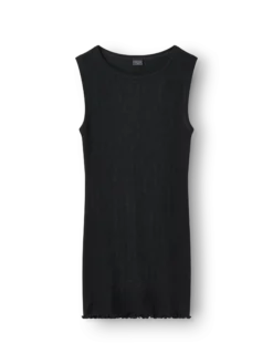 Tank top med hulmønster i merinould/silke til kvinder
