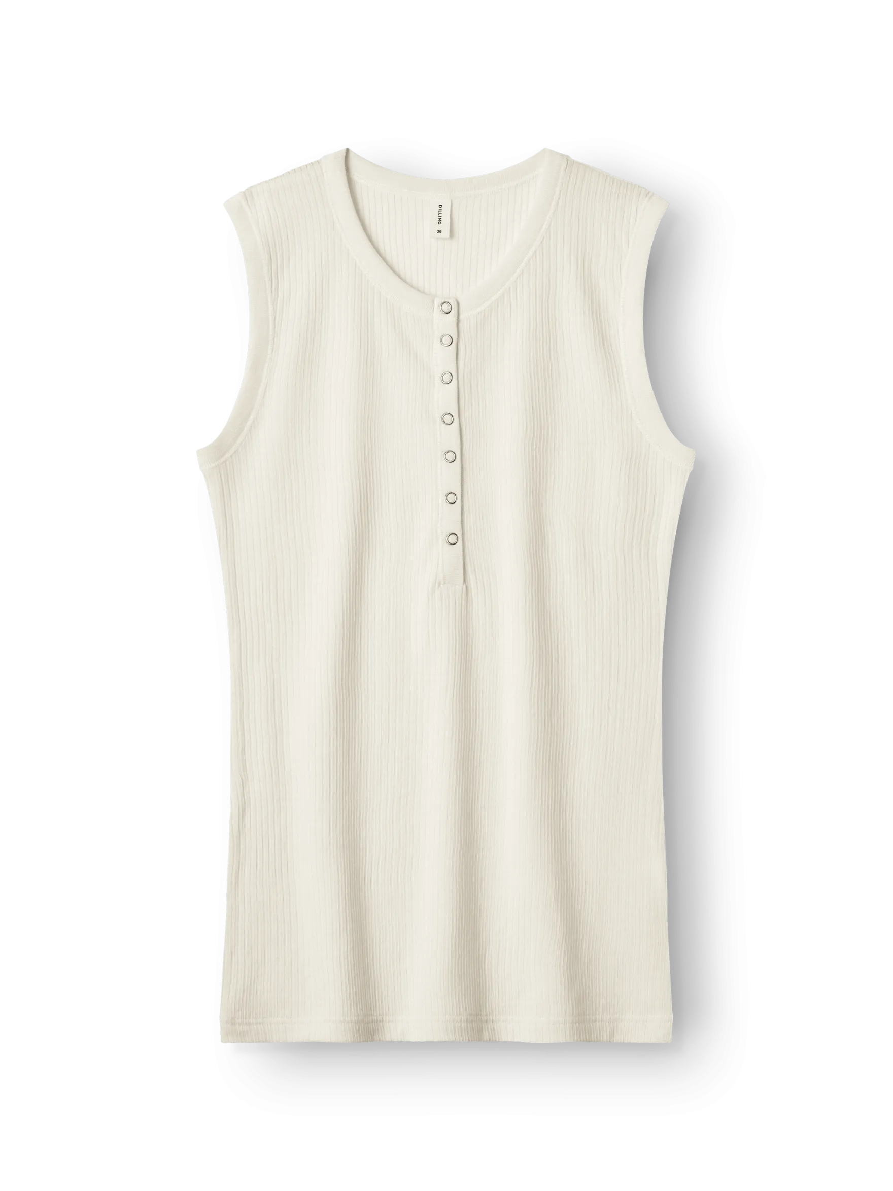 Tank top med knapper i merinould til kvinder