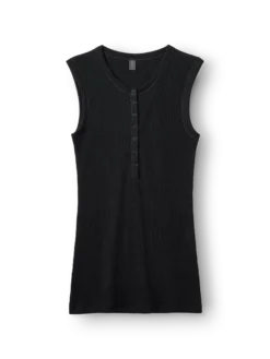 Tank top med knapper i merinould til kvinder
