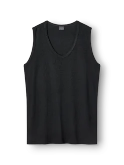 Tank top med V-hals i merinould/silke til kvinder