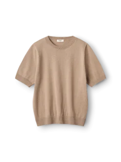 T-shirt i bomuldsstrik til kvinder