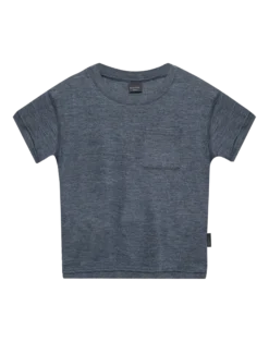 T-shirt i merinould/silke med lommer til børn