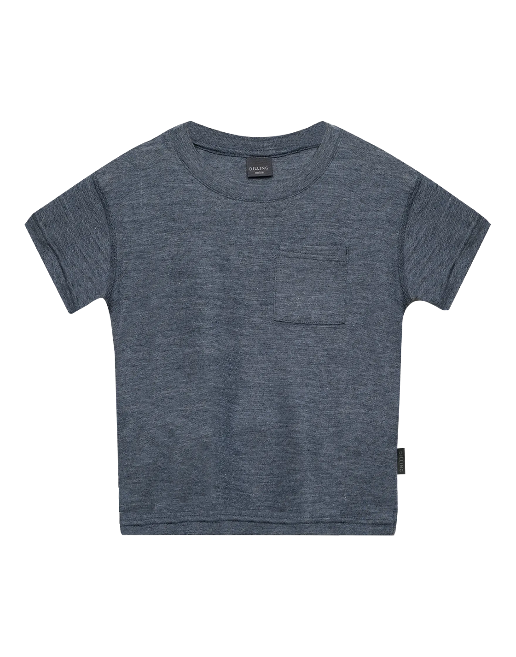 T-shirt i merinould/silke med lommer til børn