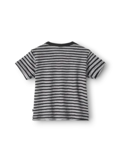 T-shirt i merinould/silke til baby