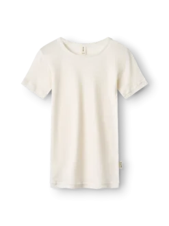 T-shirt i merinould/silke til børn