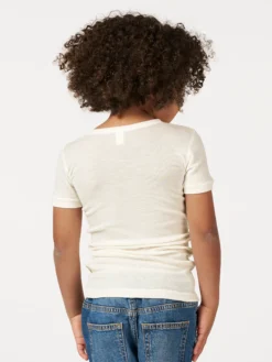 T-shirt i merinould/silke til børn