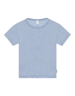 T-shirt i merinould/silke til børn