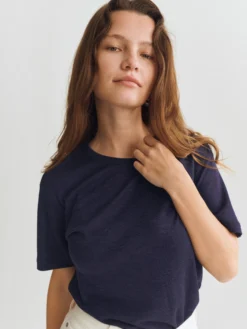 T-shirt i merinould/silke til kvinder
