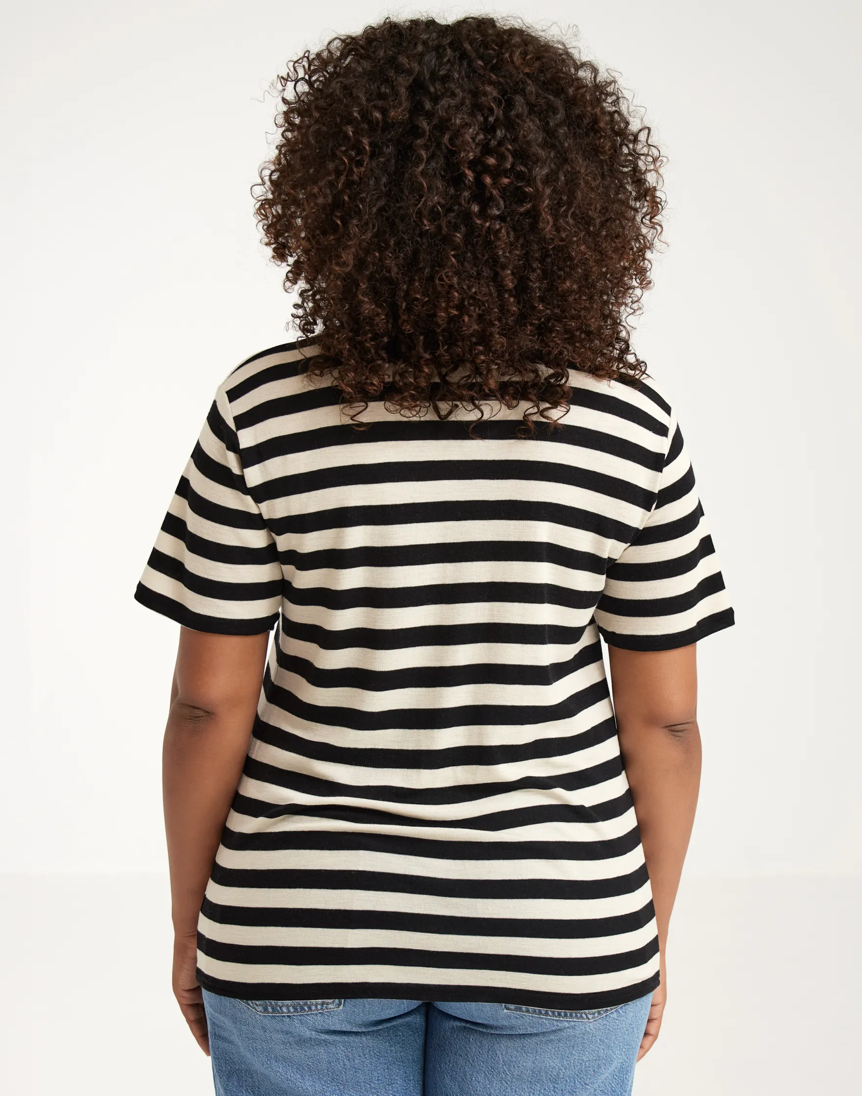 T-shirt i merinould/silke til kvinder