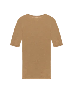 T-shirt i merinould/silke til kvinder