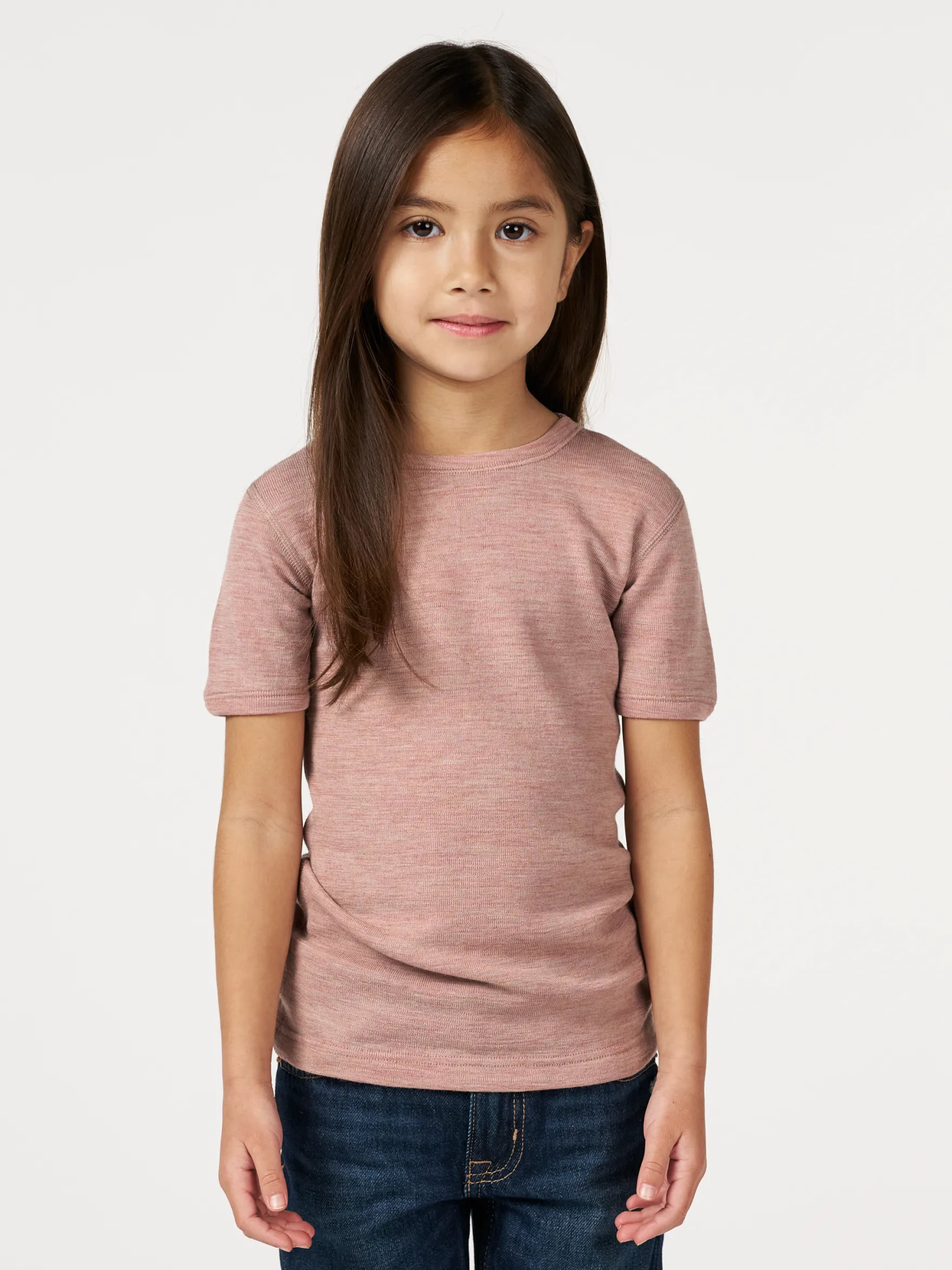 T-shirt i merinould til børn
