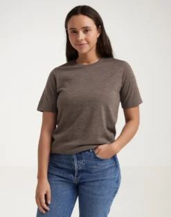 T-shirt i merinould til kvinder