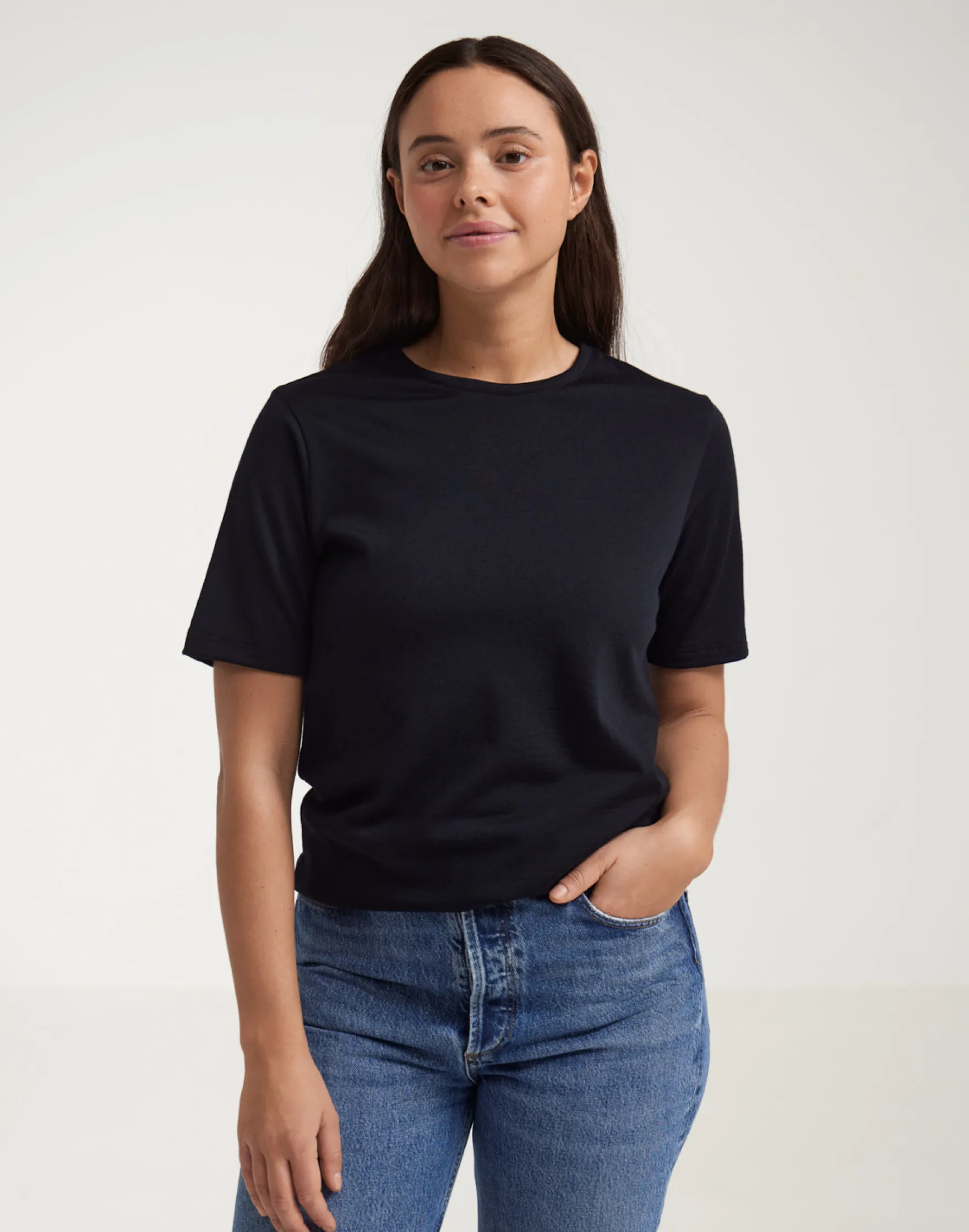 T-shirt i merinould til kvinder