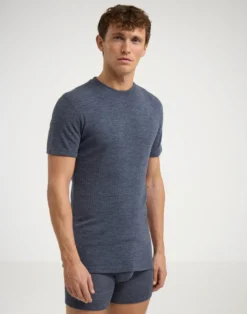 T-shirt i merinould til mænd