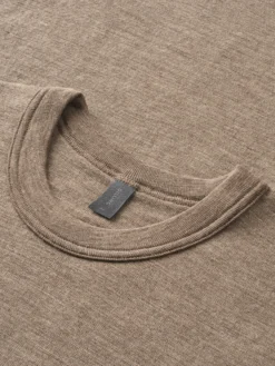 T-shirt i merinould til mænd