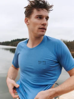 T-shirt i merinould til mænd