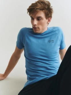 T-shirt i merinould til mænd