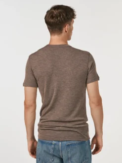T-shirt i merinould til mænd