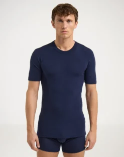 T-shirt i merinould til mænd