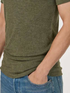 T-shirt i merinould til mænd