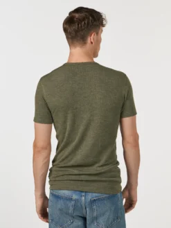 T-shirt i merinould til mænd