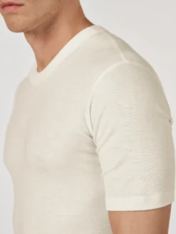 T-shirt i merinould til mænd