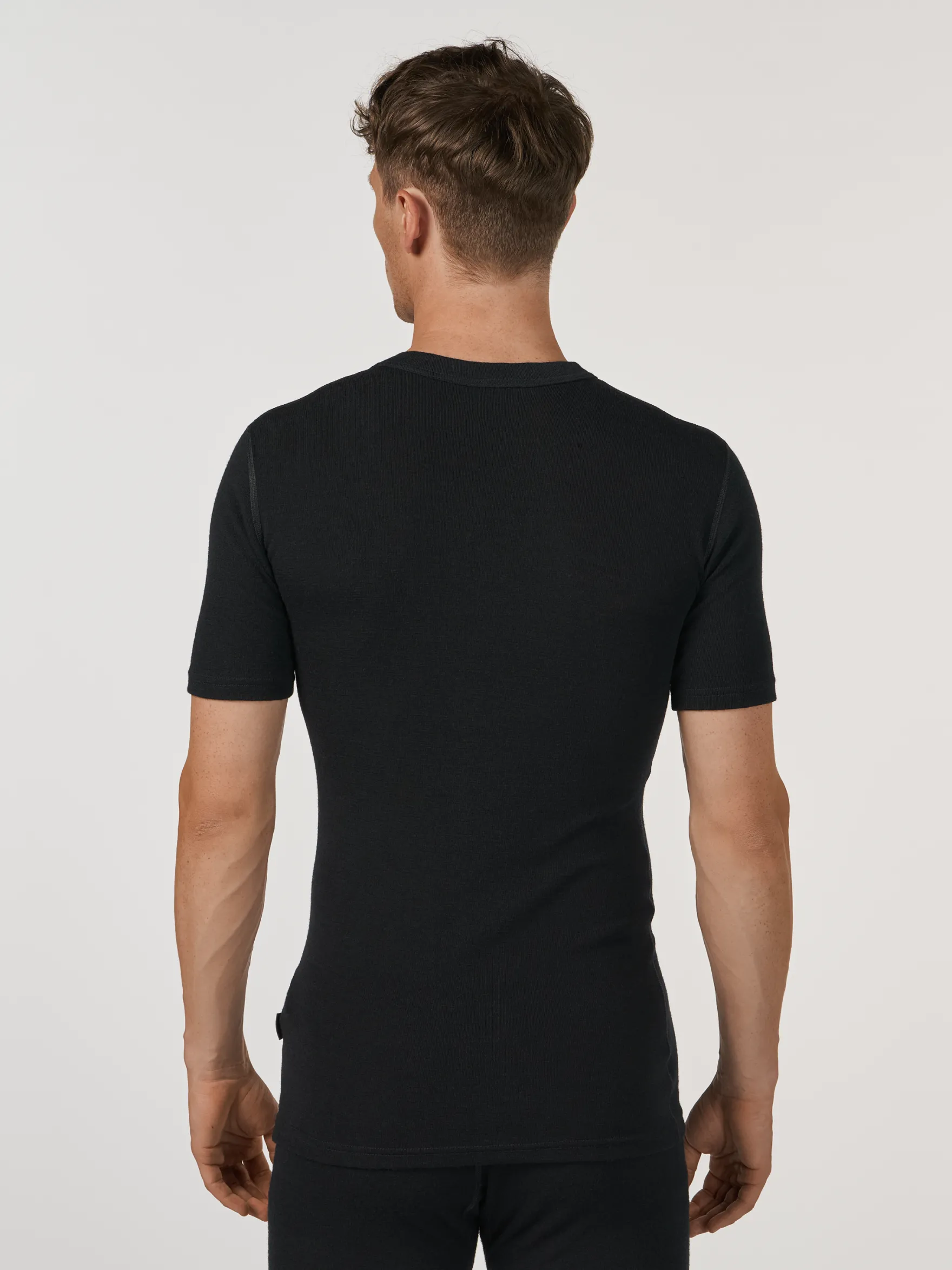 T-shirt i merinould til mænd