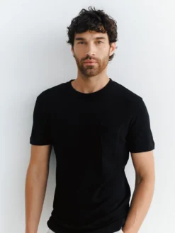 T-shirt i merinould til mænd