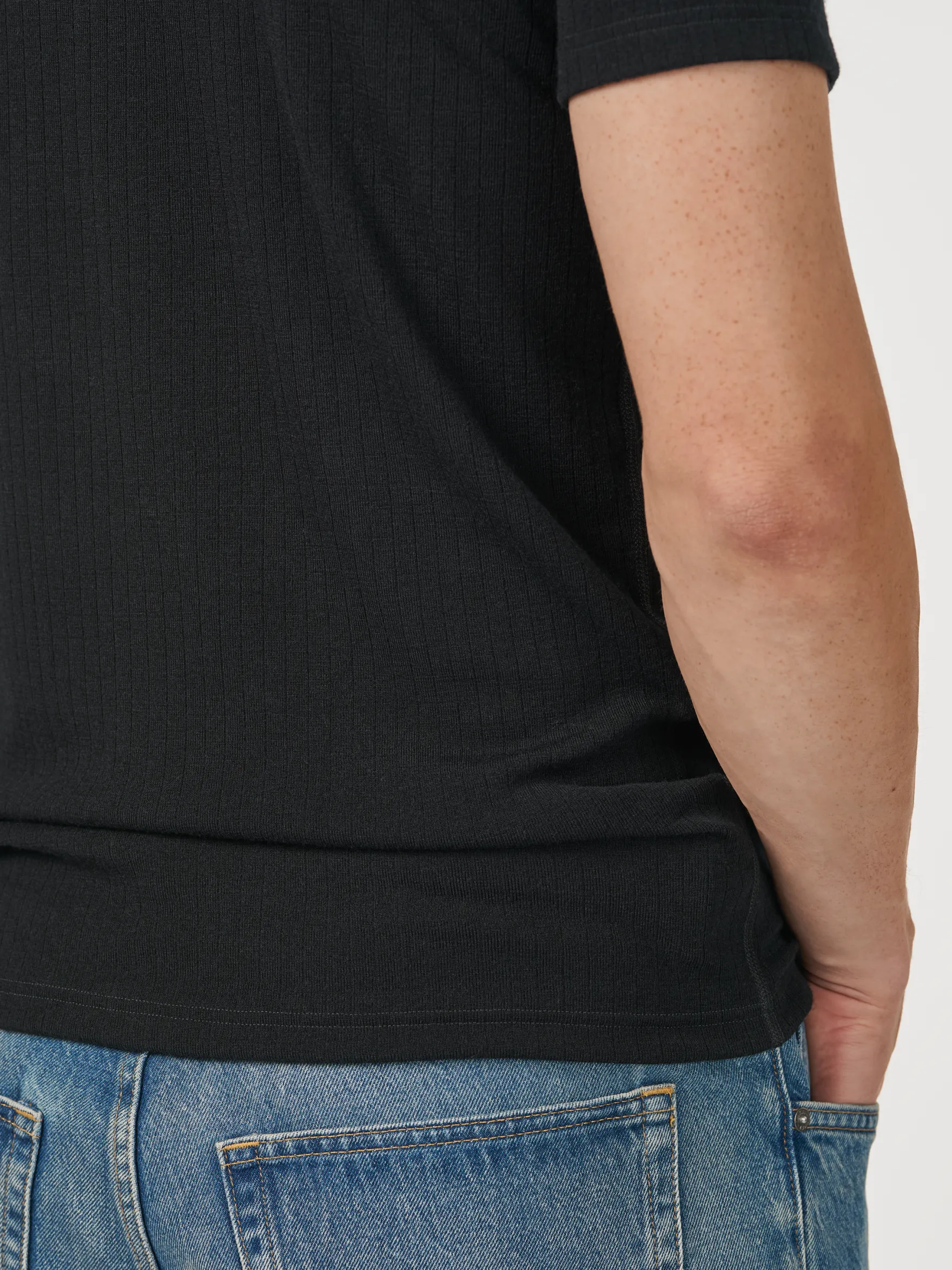 T-shirt i merinould til mænd